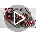 Needlepoint Christmas Stocking - Vintage 18 Inch Xmas Stocking with Personalized Name Tag and Train Embroidery
