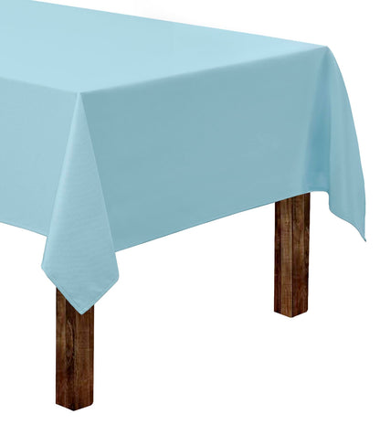 Gee Di Moda Rectangle Tablecloth - 60 x 84 Inch Baby Blue Table Cloth for 5 Foot Rectangle Table - Heavy Duty Washable Fabric - for 5 Ft Buffet Table, Holiday Party, Dinner, Wedding & Baby Shower