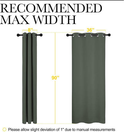 NICETOWN Room Darkening Curtain Panels - Energy Smart Drapes for Toddler Boy's Bedroom | Dark Mallard, 42" W x 90" L, 2 Panels