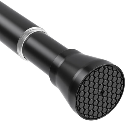 Tension Rods for Windows 28 to 48 Inch Black Curtain Rods no Drilling Tension Curtain Rod Adjustable Curtain Rods Expandable Pressure Spring Tension rod for Closet, Doorway