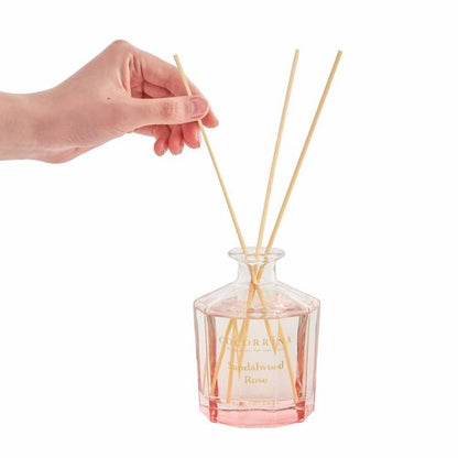 COCORRÍNA Reed Diffuser - Sandalwood Rose 8.5 Fl.oz Flower Reed Diffuser Set with 8 Sticks, Home Fragrance Reed Diffuser for Home Bedroom Office Bathroom Shelf Decor (Master Collection)