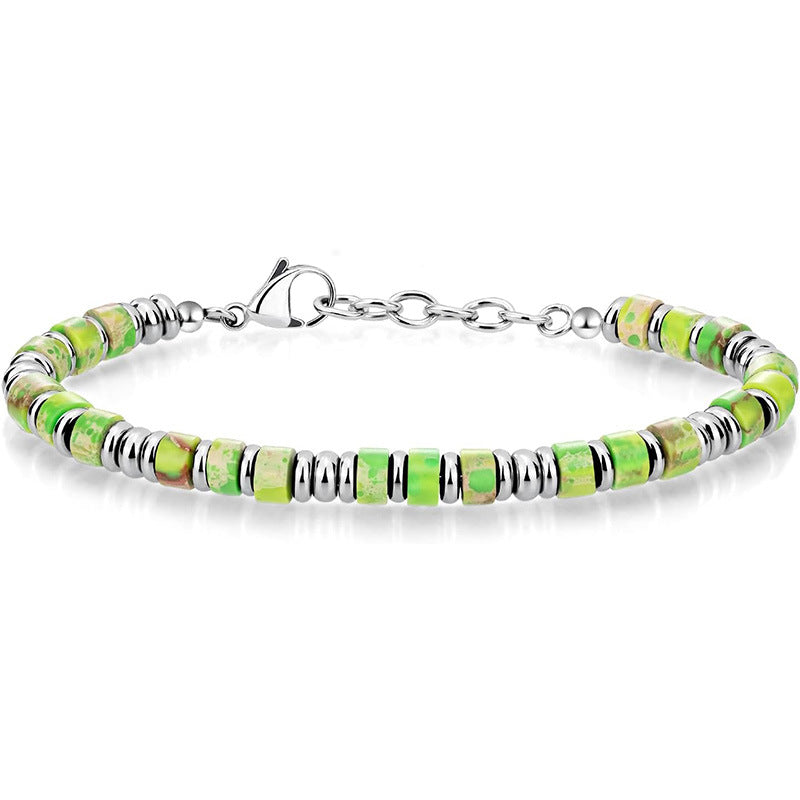 Natural Stone Bead Bracelet for Men