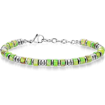 Natural Stone Bead Bracelet for Men