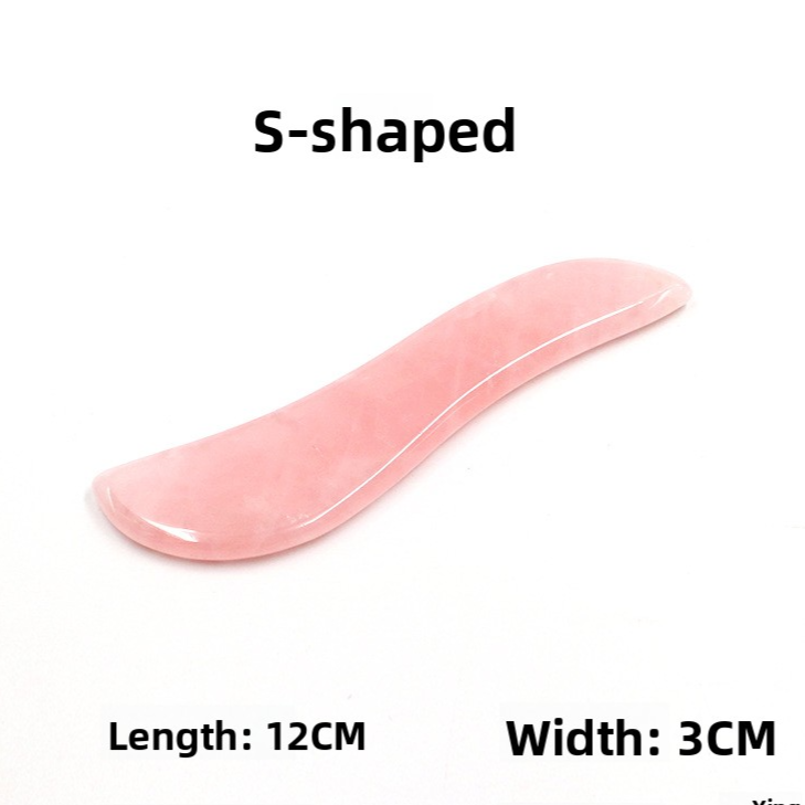 Rose Quartz Jade Facial Body Massage Scraping Stones
