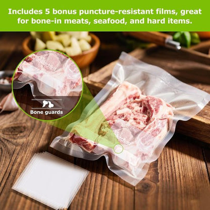 Bonsenkitchen Vacuum Food Sealer Bags - 100 Pint, BPA Free, Commercial Grade, 6" x 10" Size