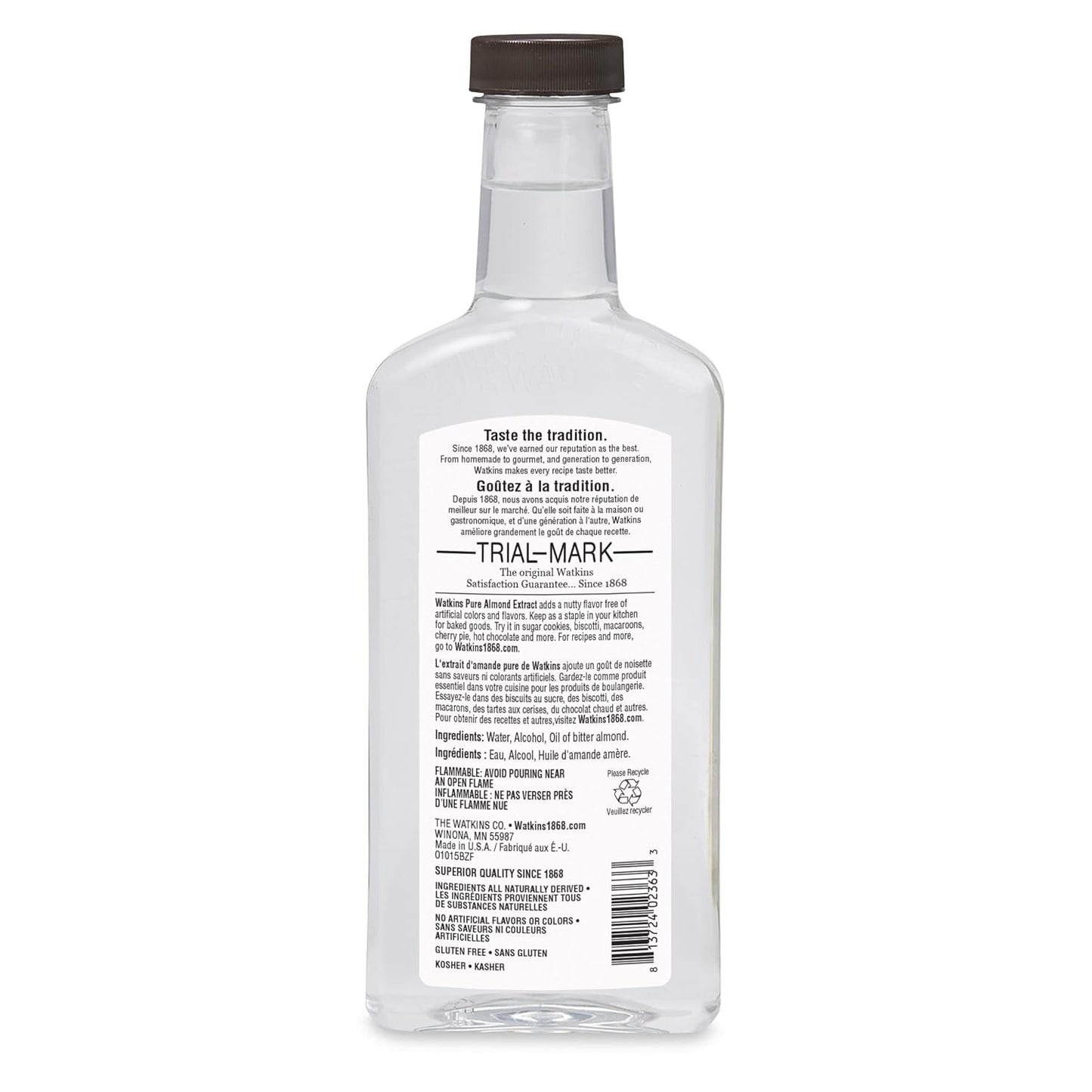 Watkins Pure Almond Extract - Premium Flavoring for Baking & Cooking | 11 oz Bottle