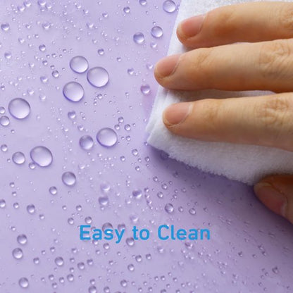 EHZNZIE Shower Curtain Liner Light Weight PEVA, Shower Liner 72x72 Inches, Waterproof, No Chemical Smell with 12 Rust Proof Metal Grommets for Bathroom Shower Curtain, Clear Purple