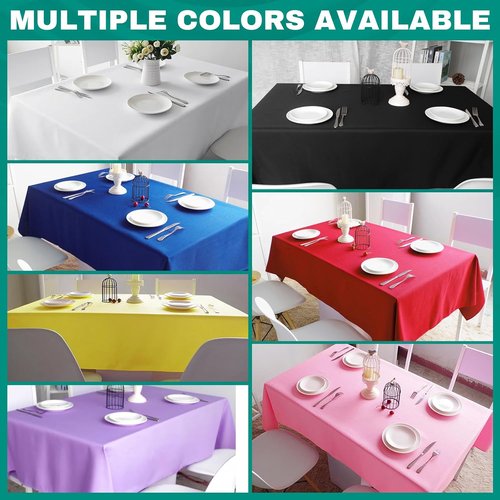 30 Pack Black Plastic Tablecloths | Disposable 54 x 108 Inch Covers for Rectangular Tables - Perfect for Parties & Events