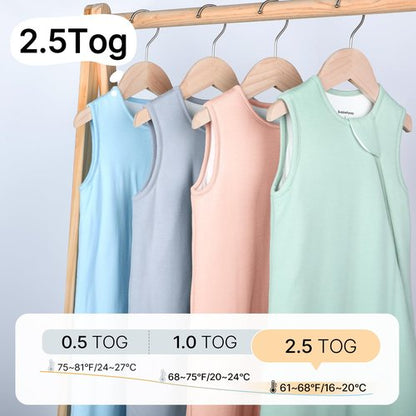 EasyFi Rayon Made from Bamboo Sleep Sack 18-24 Months 2.5 Tog Winter Supersoft Toddler Sleep Sack 2t for Unisex Girl Boy Thick Warm Baby Sleeping Bag 2-Way Zipper Baby Wearable Blanket