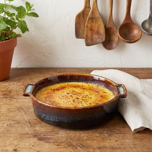 Ceramic Casserole Baking Dish - 1.7 Quart Oven Safe Bakeware for Lasagna | Round 10 x 10 Inch