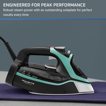 Rowenta Steam Force Iron - 1800 Watts Stainless Steel Soleplate with Anti-Drip & Precision Tip | DW9440