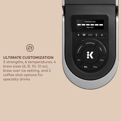 Keurig K-Café SMART Coffee Maker - WiFi Compatible Latte & Cappuccino Machine, 6 Brew Sizes, Black