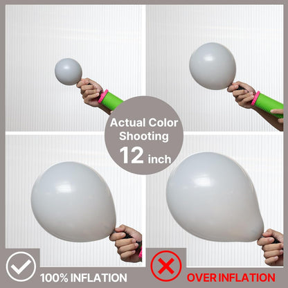 PartyWoo Gray Balloons - 140-Piece Matte Latex Balloon Arch Kit for Baby Showers & Celebrations | 5-12 Inch Sizes