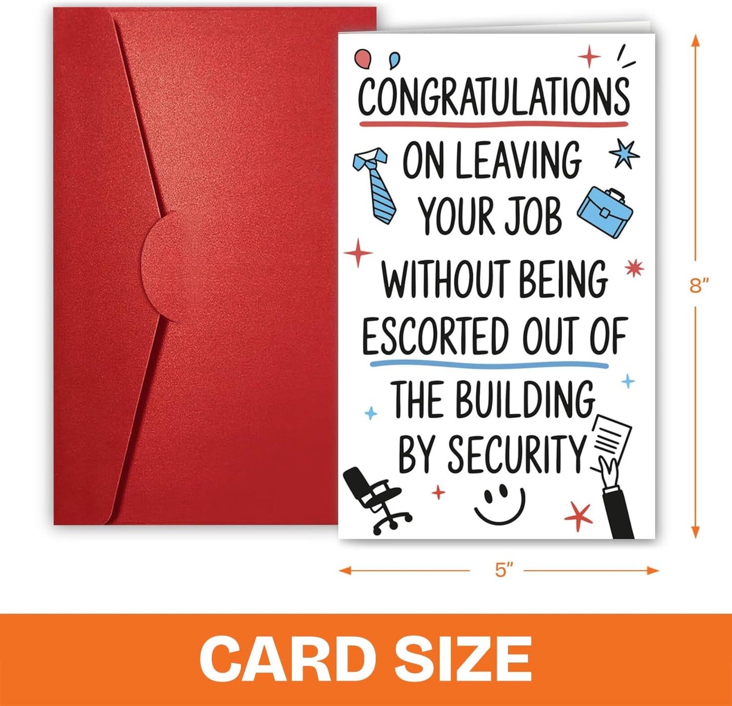 NewEleven Funny Retirement Gifts For Men, Women - Going Away Gift, Coworker Leaving Gifts For Women, Farewell Gift For Coworkers, Boss, Colleague - Greeting Card