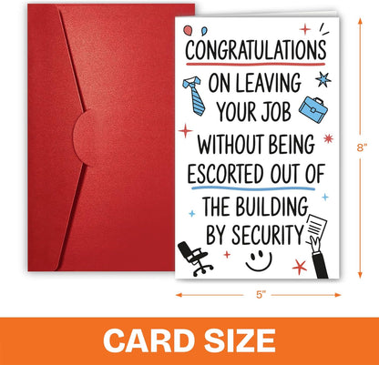 NewEleven Funny Retirement Gifts For Men, Women - Going Away Gift, Coworker Leaving Gifts For Women, Farewell Gift For Coworkers, Boss, Colleague - Greeting Card
