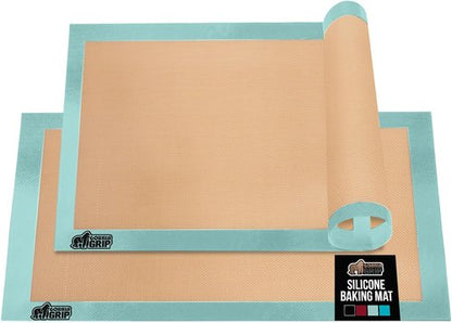 GORILLA GRIP Silicone Baking Mats - Food Grade Nonstick, Oven Safe Up to 500°F, 16.5x11.87, Mint | 2-Pack
