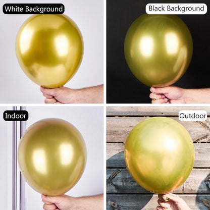 PartyWoo Gold Balloons - 100pcs 12 Inch Latex Helium Balloons for Weddings & Celebrations