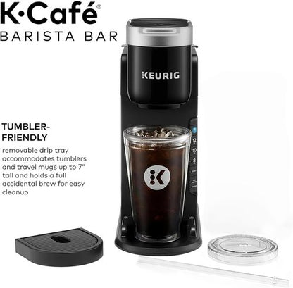 Keurig K-Café Barista Bar Single Serve Coffee Maker - Hot & Cold Brew, 3 Brew Sizes, Black