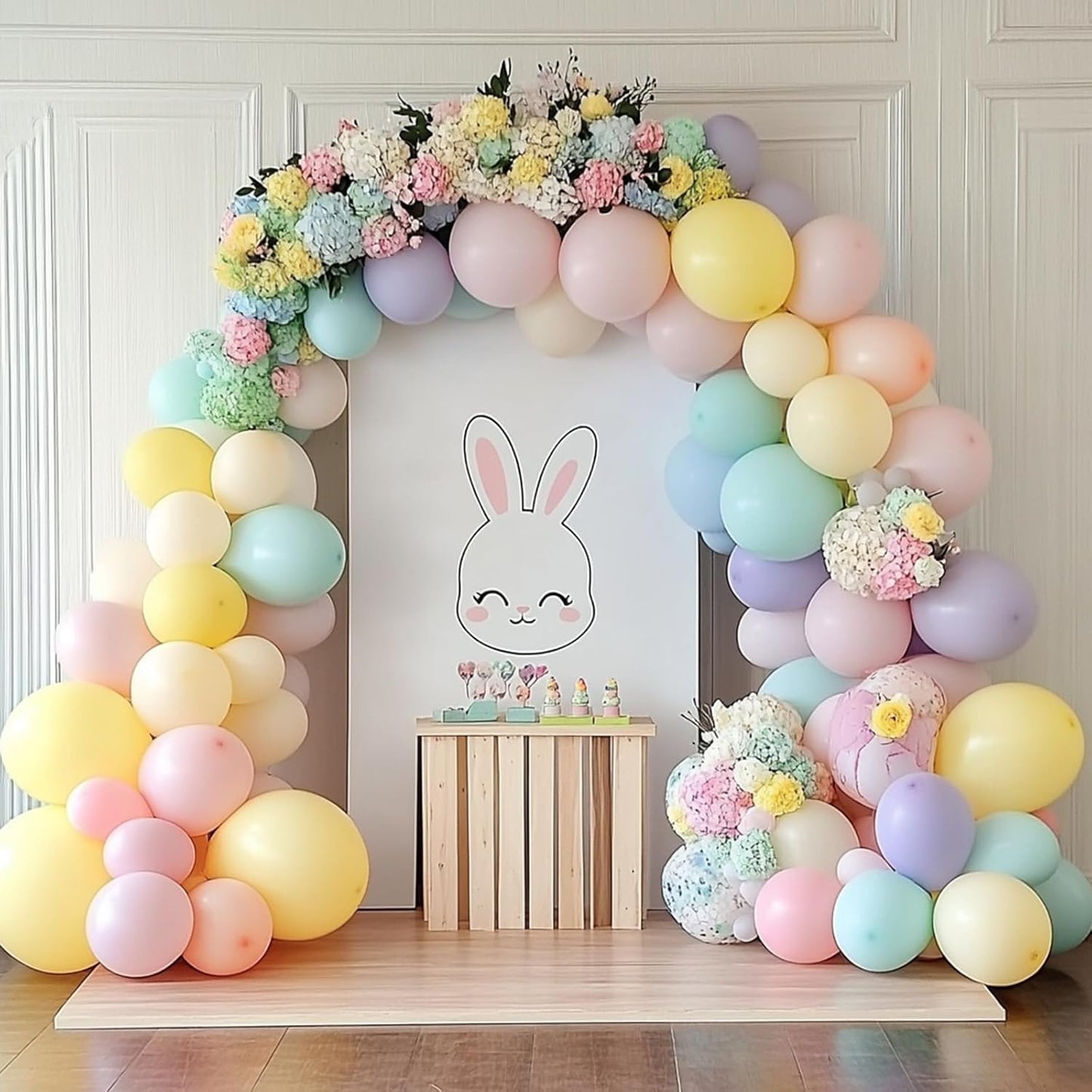 RUBFAC Pastel Yellow Balloons - 129pcs in Various Sizes for Birthday, Wedding, Baby Shower Decor