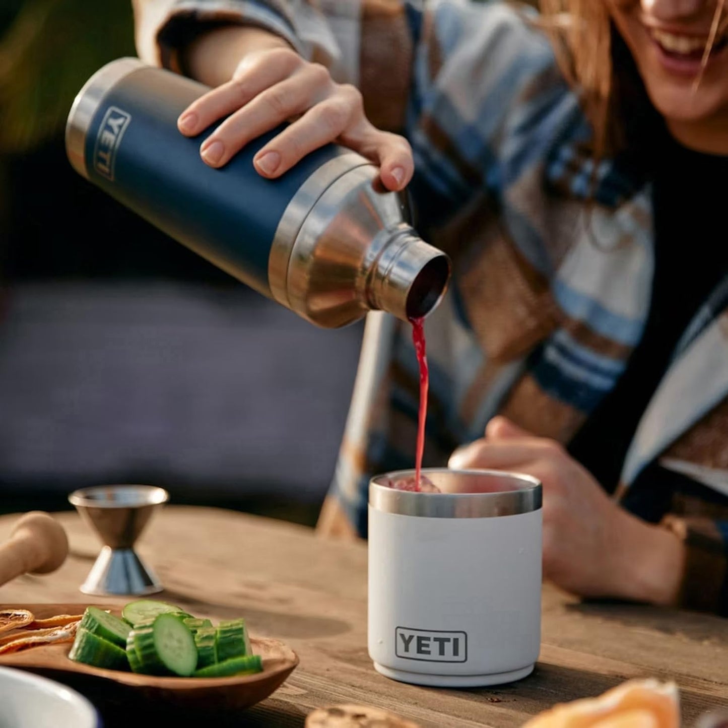 YETI Rambler 20 oz Cocktail Shaker, Stainless Steel, Vacuum Insulated, Cape Taupe