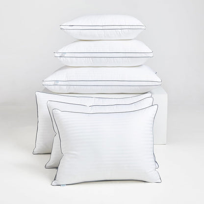 Skiennix Down Alternative Bed Pillows - King Size, Medium Support for Side & Back Sleepers | Pack of 2