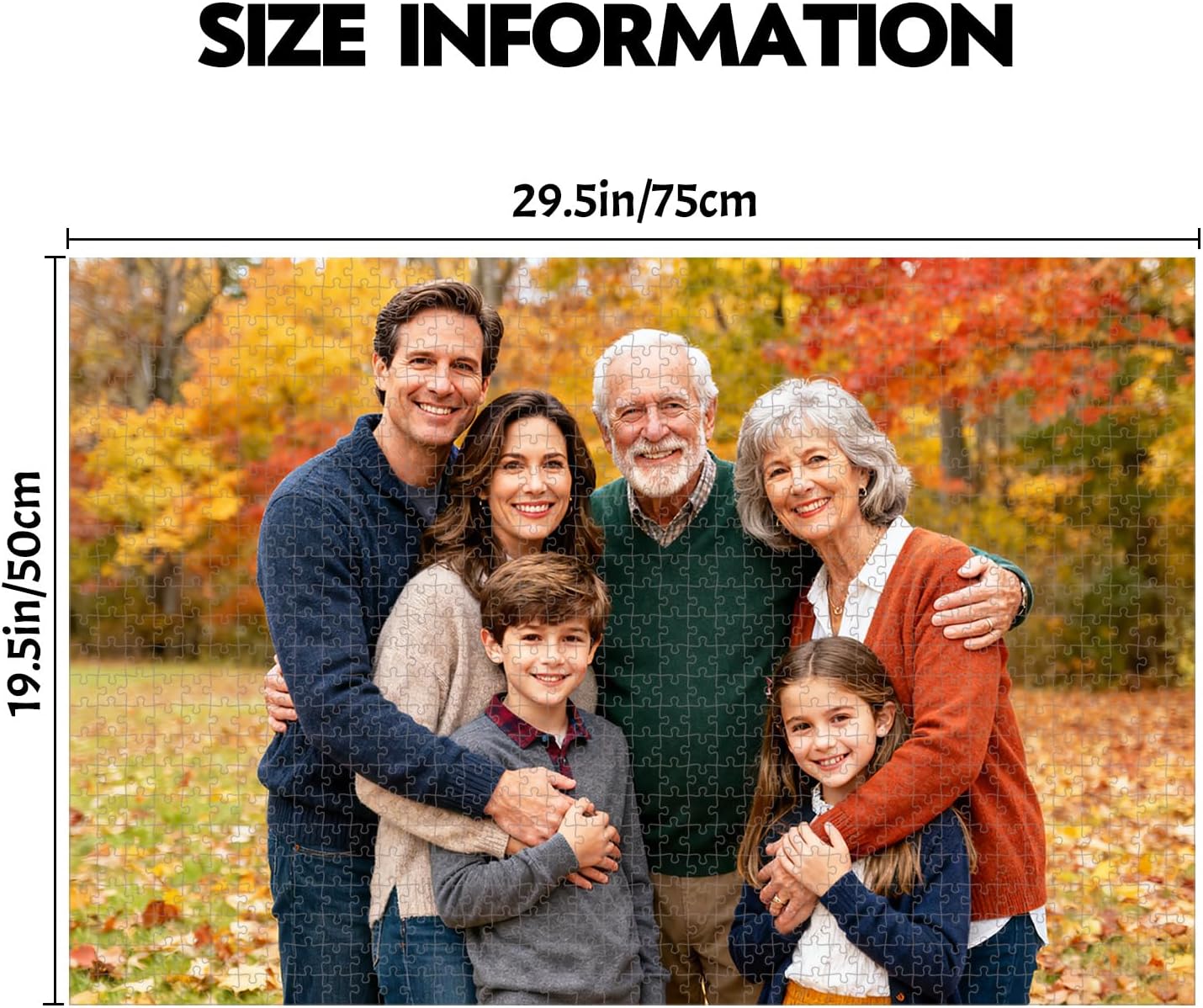 Skiennix Custom 1000-Piece Puzzle - Personalized Family Photo Gift for Christmas, Birthdays & Weddings