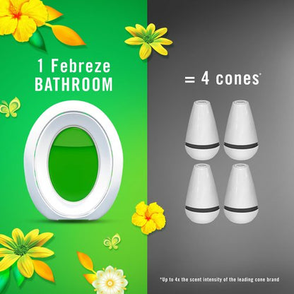 Febreze Bathroom Air Freshener, Odor-Fighting, Plug In Alternative, Air Fresheners for Small Spaces in Home, Bathroom, Kitchen, & Closet, Pet & Litter Box Odor Fighter, Gain Original Scent, 4ct