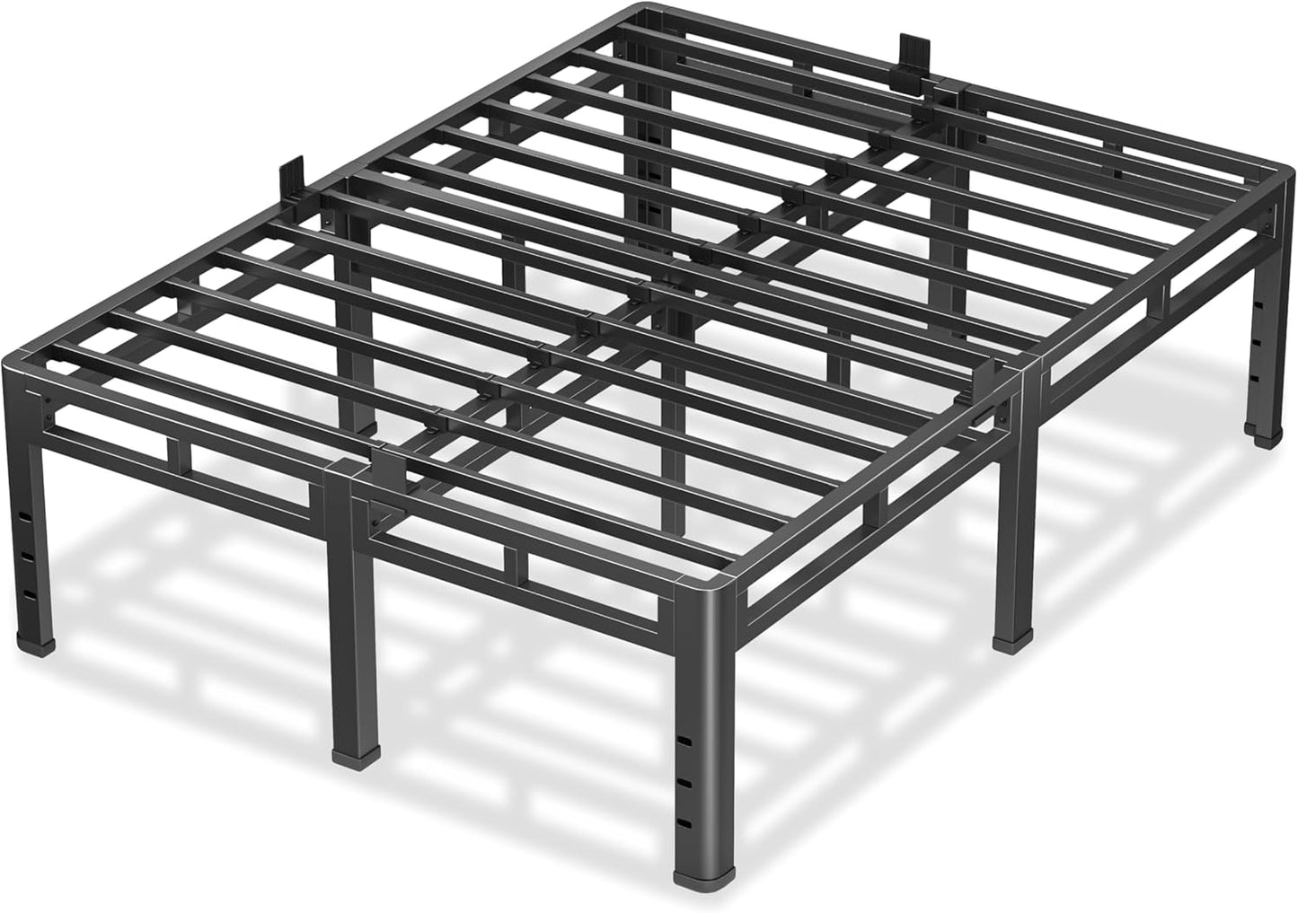 NKZ 24 Inch Full Size Bed Frame - Heavy Duty Metal Platform with Round Corner Legs & Noise-Free Design