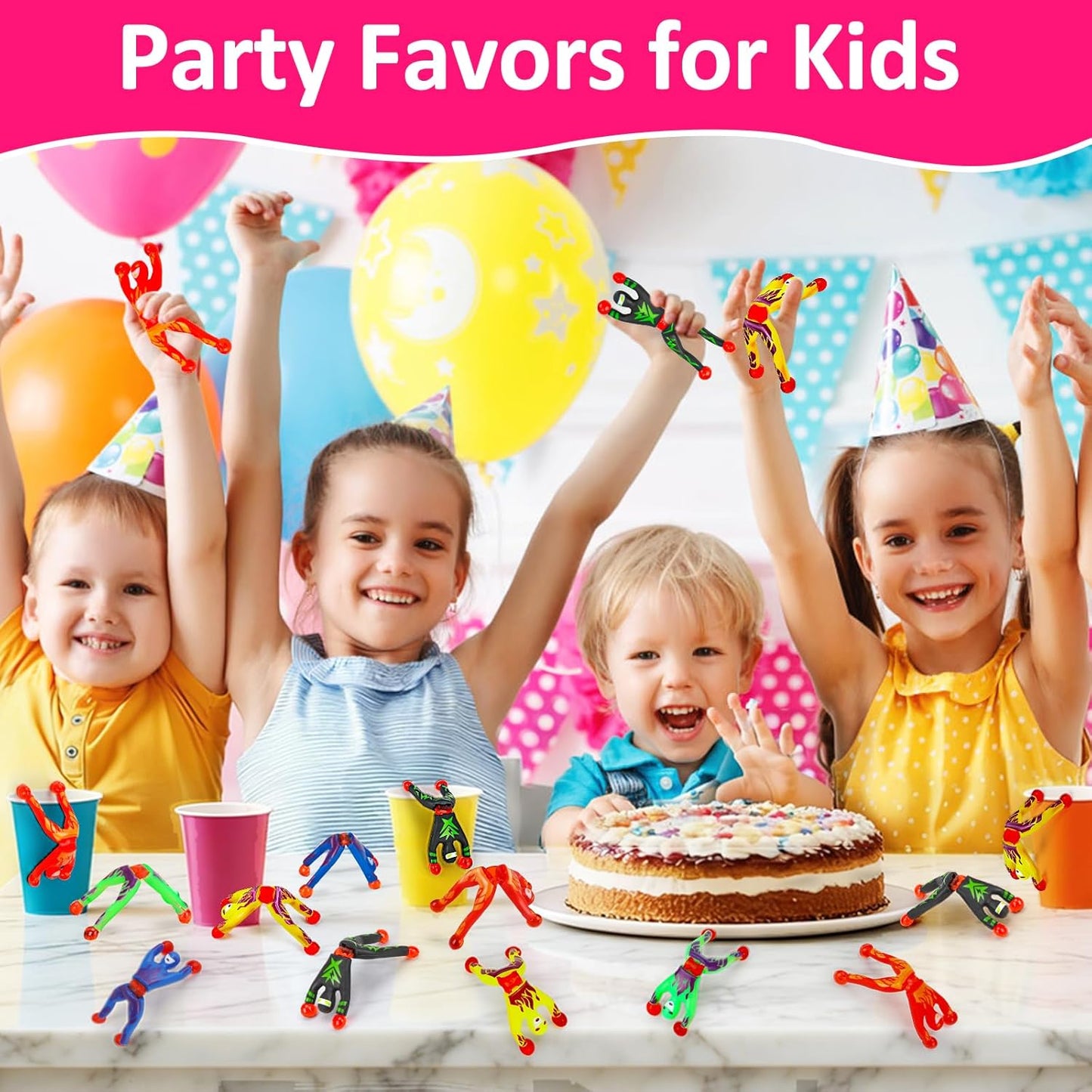 Skiennix 35PCS Sticky Wall Climbers | Fun Ninja Party Favors for Kids | Ideal for Birthdays & Goodie Bags