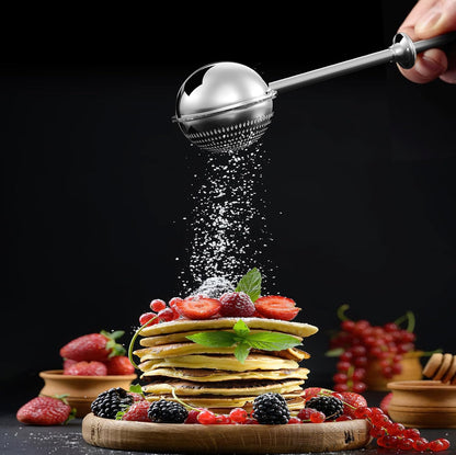 Skiennix Flour Sifter - One-Handed Stainless Steel Baking Tool for Flour, Sugar & Spices