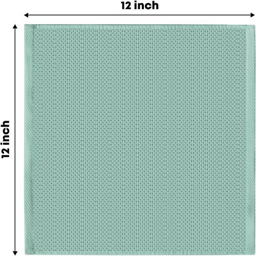 Artoid Mode 100% Cotton Kitchen Dish Cloths - Ultra Soft & Absorbent | Light Green, 12x12 Inch, Set of 6