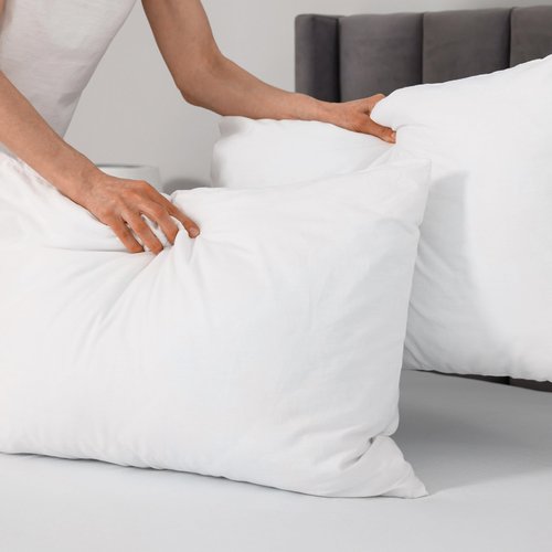 100% Stain Resistant & Waterproof Standard Size Pillow Protectors with Zipper Set of 2 - Bed Bug & Dust Mite Proof White Pillowcases - Breathable, Comfortable Covers for Pillows, 21 x 27 Inches