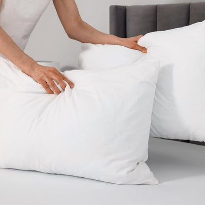 100% Stain Resistant & Waterproof Standard Size Pillow Protectors with Zipper Set of 2 - Bed Bug & Dust Mite Proof White Pillowcases - Breathable, Comfortable Covers for Pillows, 21 x 27 Inches