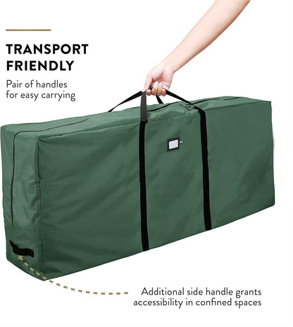 ZOBER Christmas Tree Storage Bag | 600D Oxford Fabric - Waterproof & Tear-Proof for 7.5 Ft Trees - Durable Handles - Green