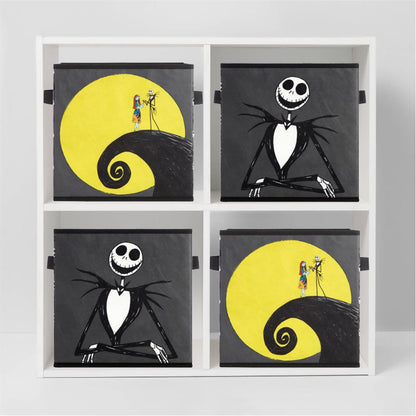 Nightmare Before Christmas Jack & Sally Storage Cubes - Durable 10"x10"x10" with Handles