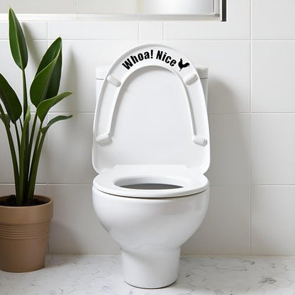 Funny Cock Toilet Stickers - Waterproof Vinyl Wall Art Decal for Restroom Decor | Removable Self-Adhesive