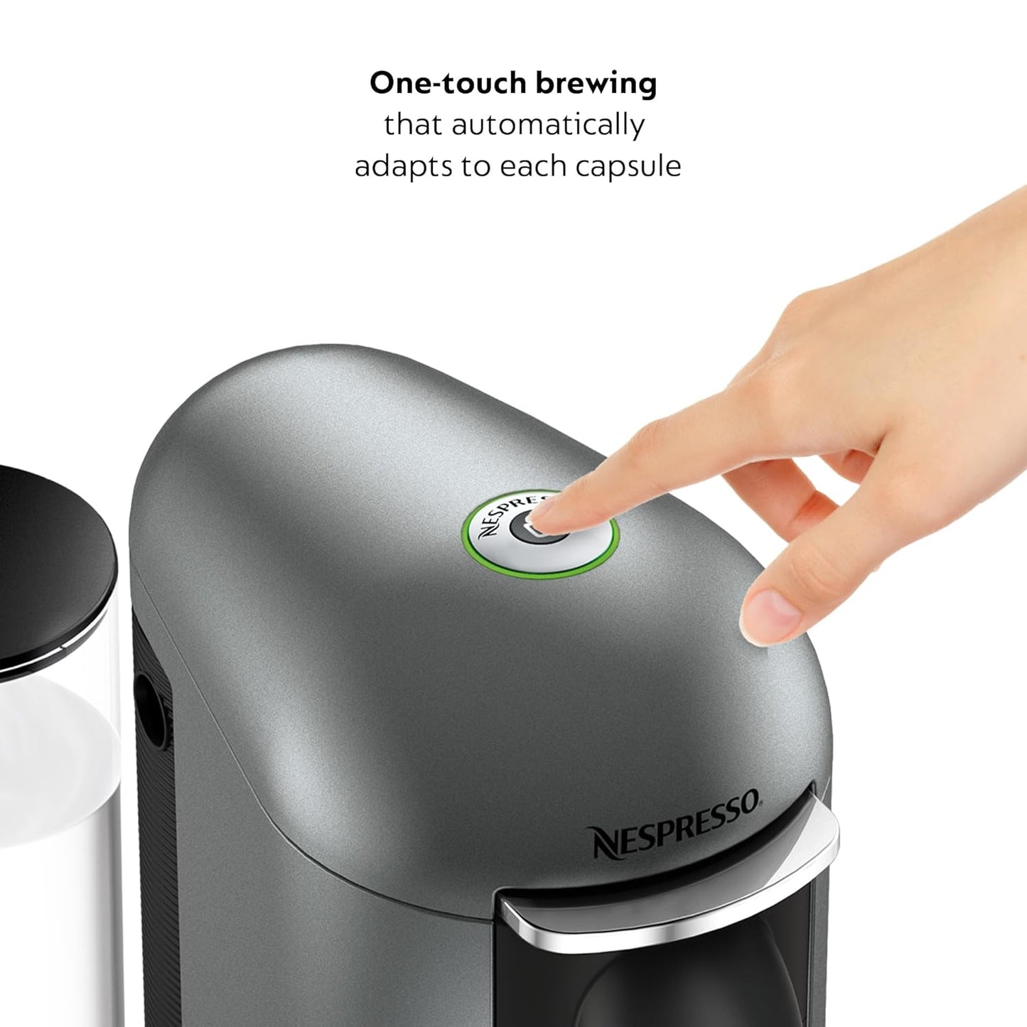 Breville Nespresso Vertuo Plus Deluxe Coffee & Espresso Maker - Titan with Aeroccino Frother