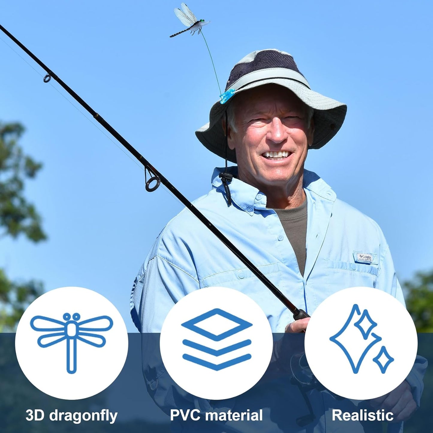 Skiennix Dragonfly Clips - 2pcs 3D Simulation Hat Clips for Outdoor Garden Decor | Scare Devices