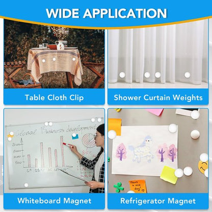 8 Pcs Shower Curtain Weights, Silicone Wrapped Heavy Duty Shower Curtain Magnets, Curtain Weights Heavy Outdoor, Prevent Curtain Liner from Blowing Around, Work for Drapery, Flag, Tablecloth(4 Pairs)
