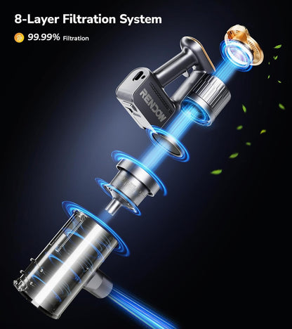 RENDOW Cordless Vacuum Cleaner - 550W Powerful Suction | 65 Minutes Runtime, LED Display, Anti-Tangle for Pet Hair & Hard Floors