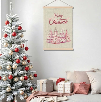 Ever-Going Tune Pink Christmas Canvas Wall Art Decor 12x16 Inches – Variation: Christmas Decor-4