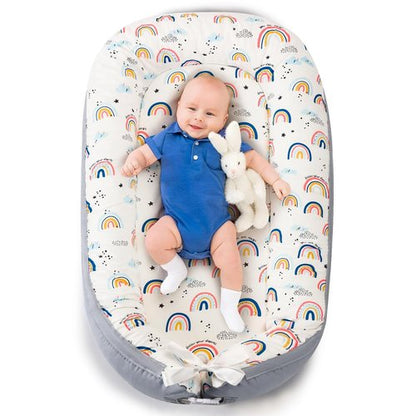 Baby Lounger | Ultra Soft Organic Cotton Nest for 0-24 Months - Breathable & Portable Design