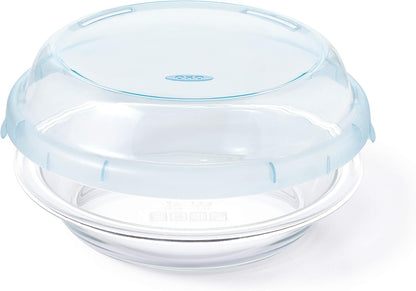 OXO Good Grips Glass Pie Plate with Lid - Durable, Oven-Safe Design for Perfect Baking
