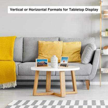 JCJMY 8x11 Picture Frame - Versatile Wall & Tabletop Display | Natural Finish for Horizontal or Vertical Mounting