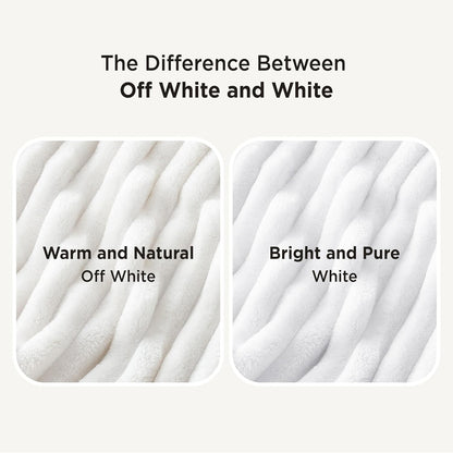 Bedsure GentleSoft Throw Blanket - Cozy Bright White Couch Blanket, Perfect for Women & Girls, 50x60 Inches