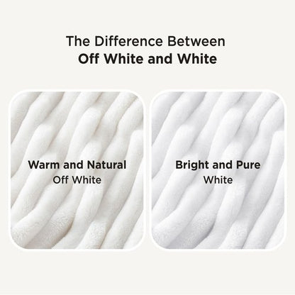 Bedsure GentleSoft White Full Blanket for Bed - Cozy Soft Blankets for Women, Cute Large Throws for Girls, Bright White, 84x90 Inches