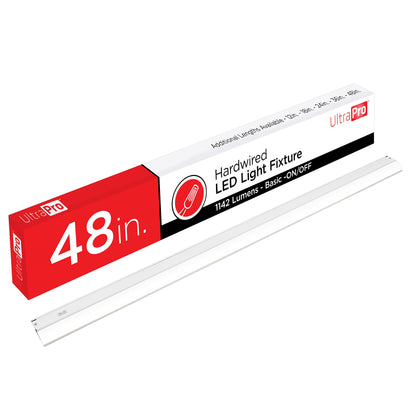 UltraPro 48 inch Hardwired Under Cabinet Lights, On/Off Only, 2700K Warm White, Under Cabinet Lighting, Under Counter Lights for Kitchen 44114