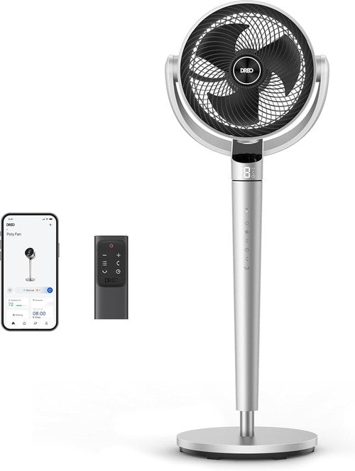 Dreo Smart Fan - 110ft Quiet Pedestal Fan with 150° Omni-Directional Oscillation | 9 Speeds, 43" Height, Smart Control