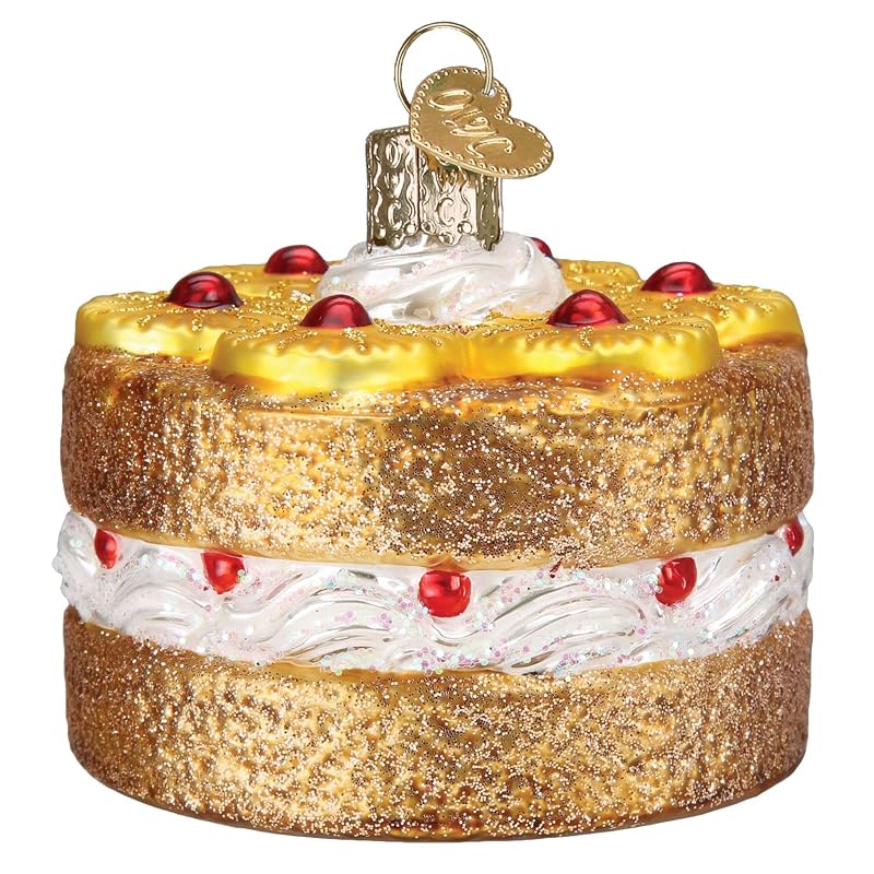 Pineapple Upside-Down Cake Ornament - Handcrafted Glass Christmas Tree Decoration