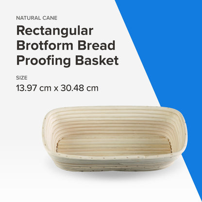 Frieling Proofing Basket, Brotform Bread Rising Banneton and Serving Basket, Rectangle, 12-Inch by 5.5-Inch